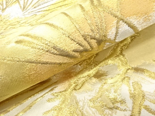  アンティーク　服部織物製　笠松模様織り出し袋帯（材料）